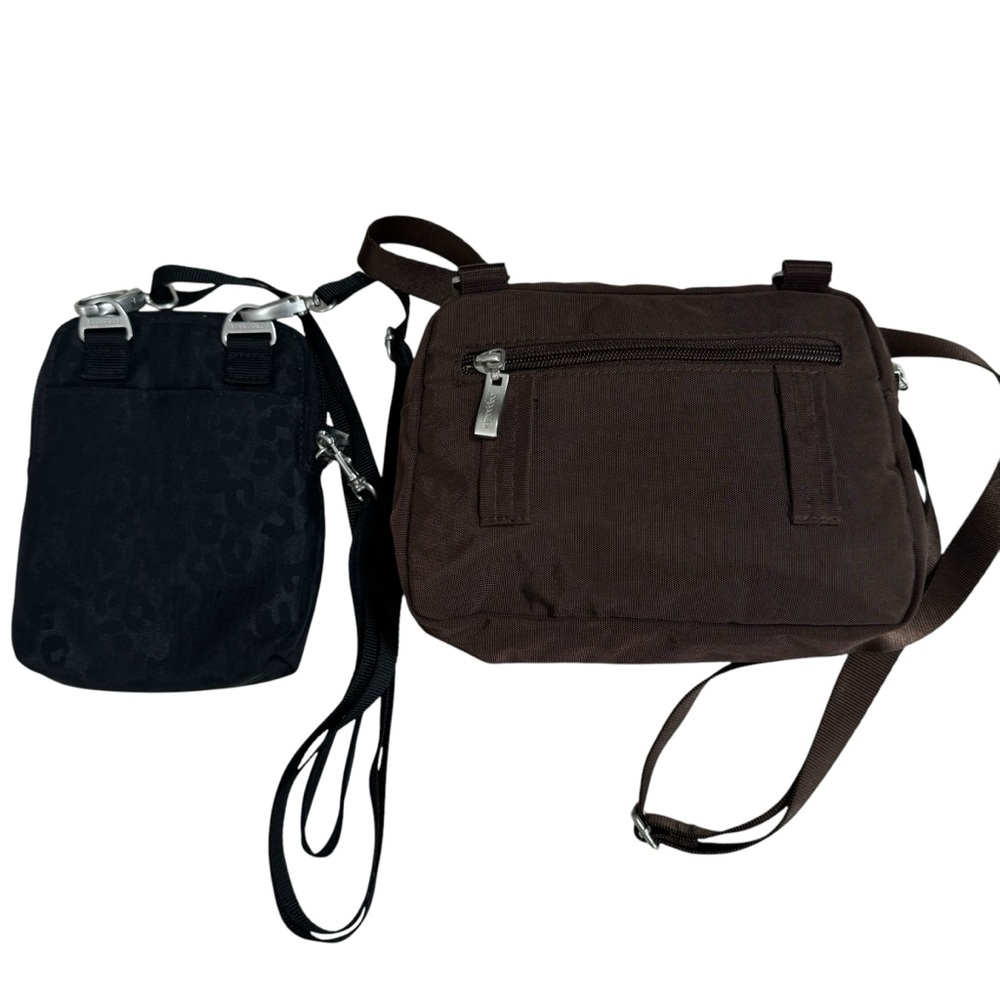 Baggallini Java Brown Triple Zip Bagg Mini Crossb… - image 2
